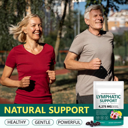 Lymphatic Drainage Supplements, 4275mg Lymph System Support for Women & Men, Herbal Lymphatic Complex with Dandelion, Burdock, Echinacea, Cleavers, Turmeric & Bromelain for Fluid Balance, 240 Capsules - dailyvitalstore