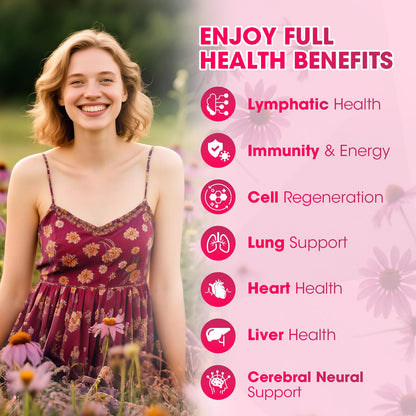 Lymphatic Drainage Supplements Drops for Immune, Lymph System Support, Cleanse & Detox, Liver Health with Echinacea,Elderberry,Cleavers Herb,Burdock, Calendula, Non-GMO, Raspberry Flavor, 2 Fl Oz - dailyvitalstore