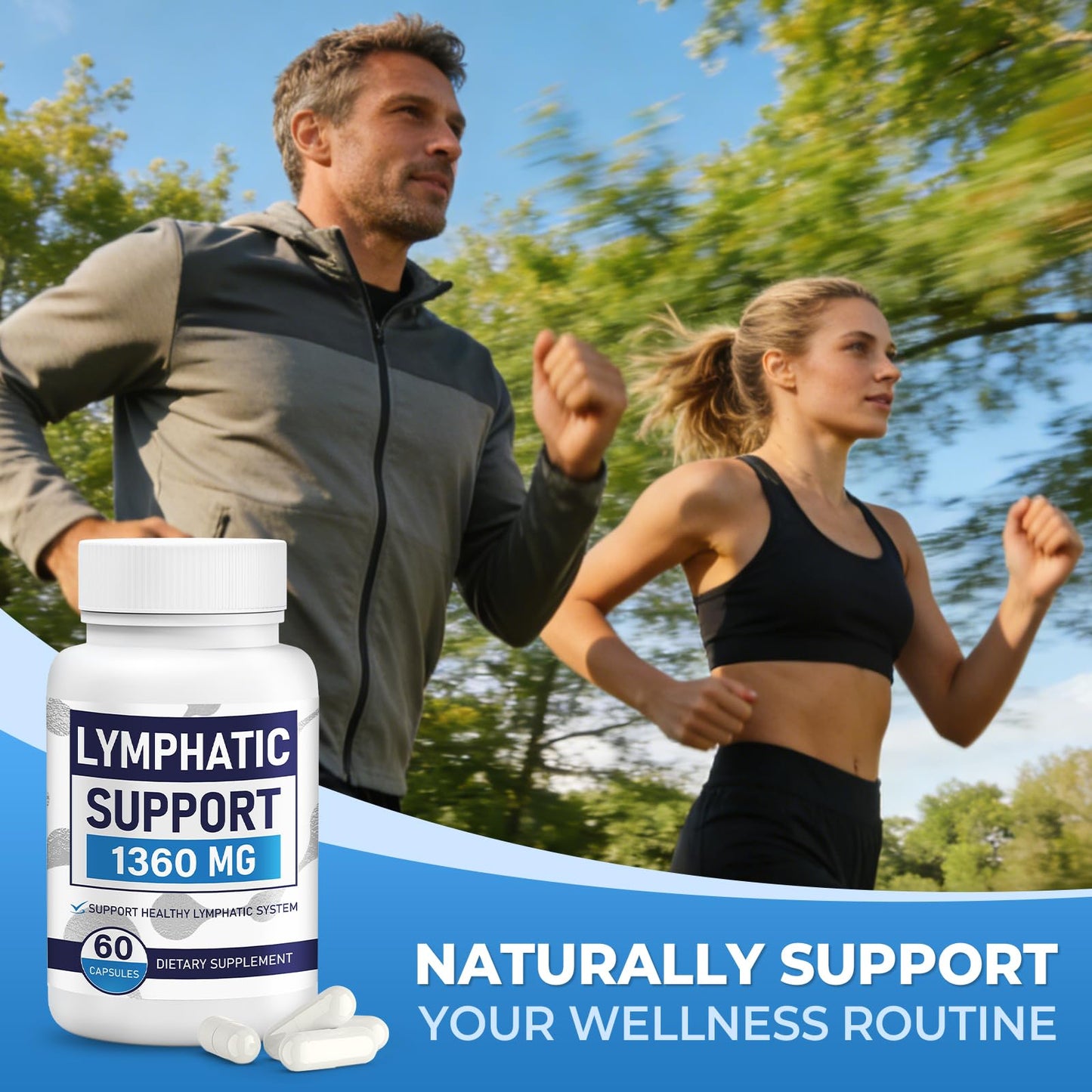 Lymphatic Drainage Supplements for Lymph System Cleanse & Immune Support, Lymphatic Support Supplement, Detox & Liver Health, Natural Herbal Blends with Echinacea, Dandelion, Burdock, 60 Capsules - dailyvitalstore