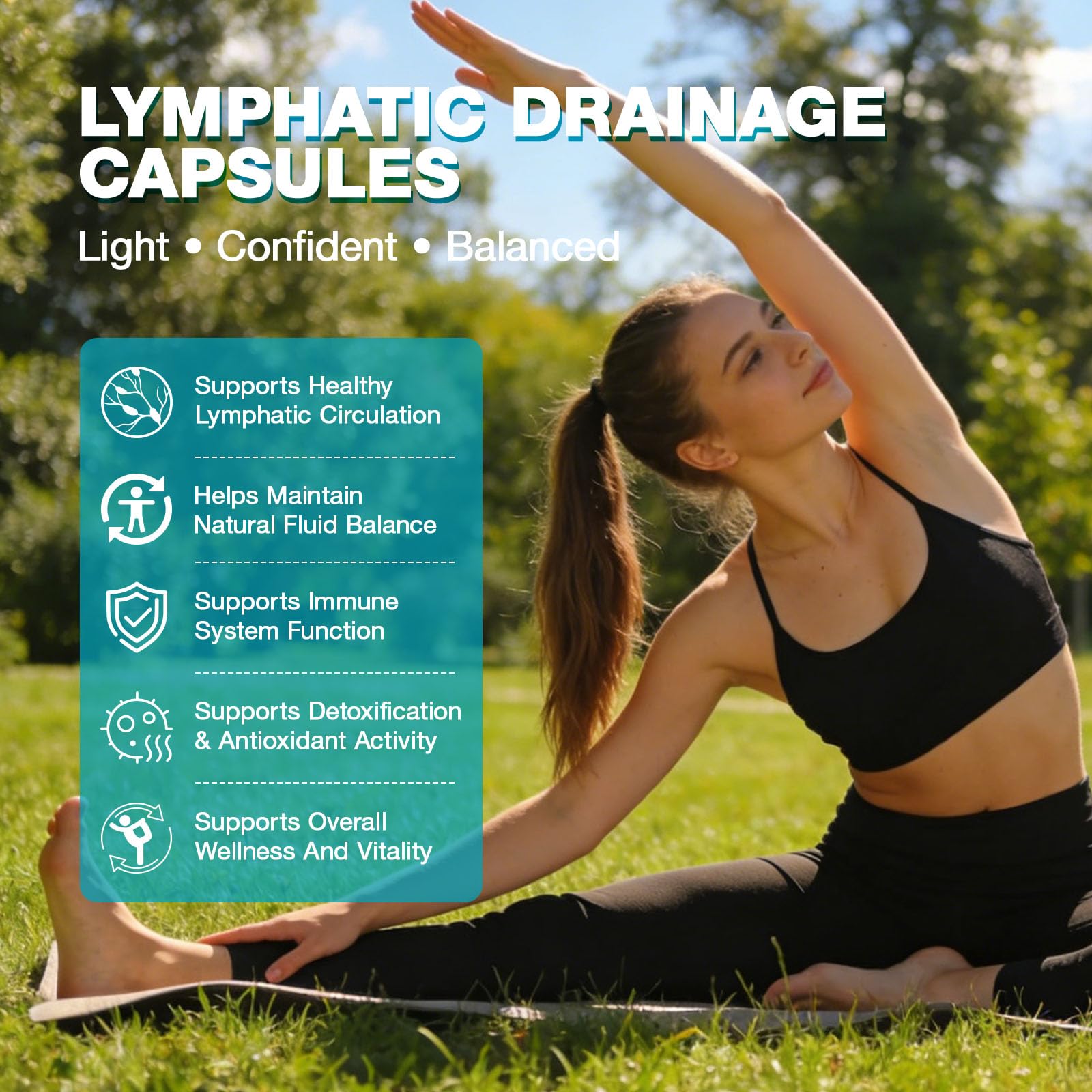 Lymphatic Drainage Supplements - Lymphatic Drainage Capsule for Detox & Cleanse, Immune Support - Natural Herbal Blends with Dandelion, Burdock, Cleavers & Echinacea, 90 Capsules - dailyvitalstore