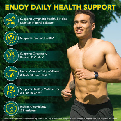 Lymphatic Drainage Supplements, Lymphatic Drainage Capsules Supplement - Wellness Complex Formula 21 in 1 - Aescia, Turmeric, Bromelain, Echinacea & More - Lymph System Support Capsule Easy Store - dailyvitalstore