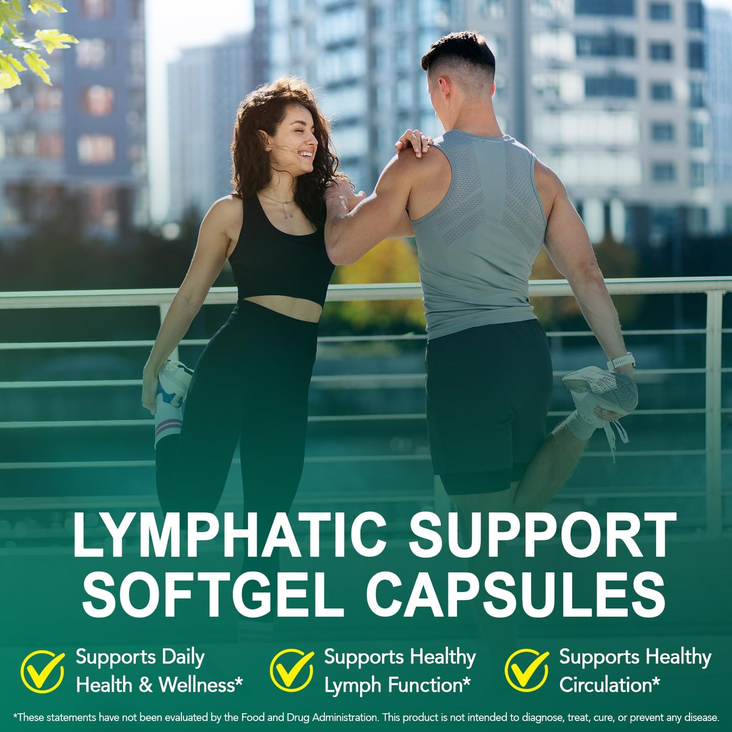 Lymphatic Drainage Supplements, Lymphatic Support Softgels for Immune Health, Plant-Based Formula with Echinacea, Burdock Root, Elderberry, Bromelain, Turmeric, 240 Softgels -2Pack - dailyvitalstore