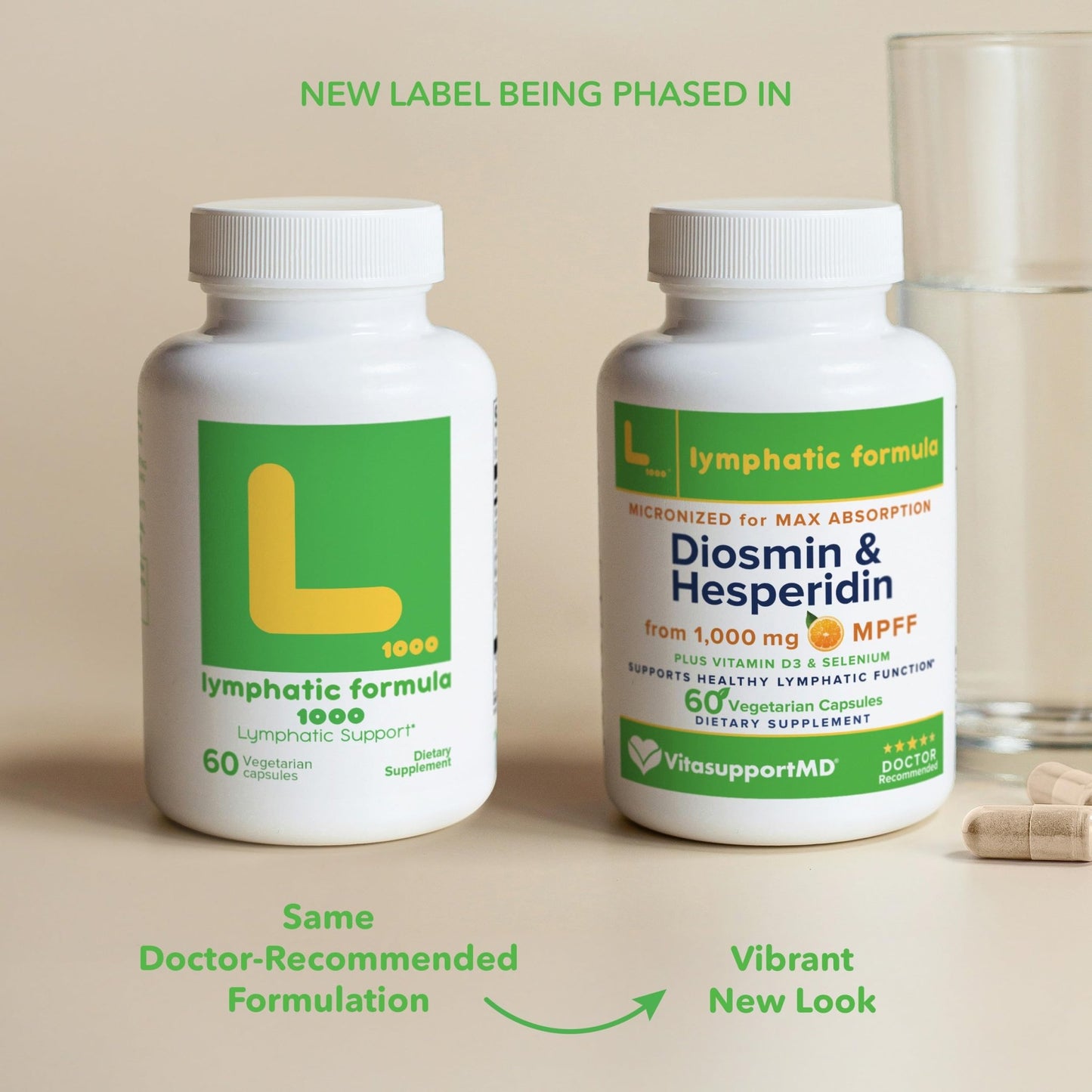 Lymphatic Formula, Diosmin Hesperidin 1000mg Lymphatic Drainage Supplement, Lymph System Support & Detox, Micronized MPFF Complex Blend with Vitamin D3 & Selenium for Immune Health, 60 Capsules - dailyvitalstore