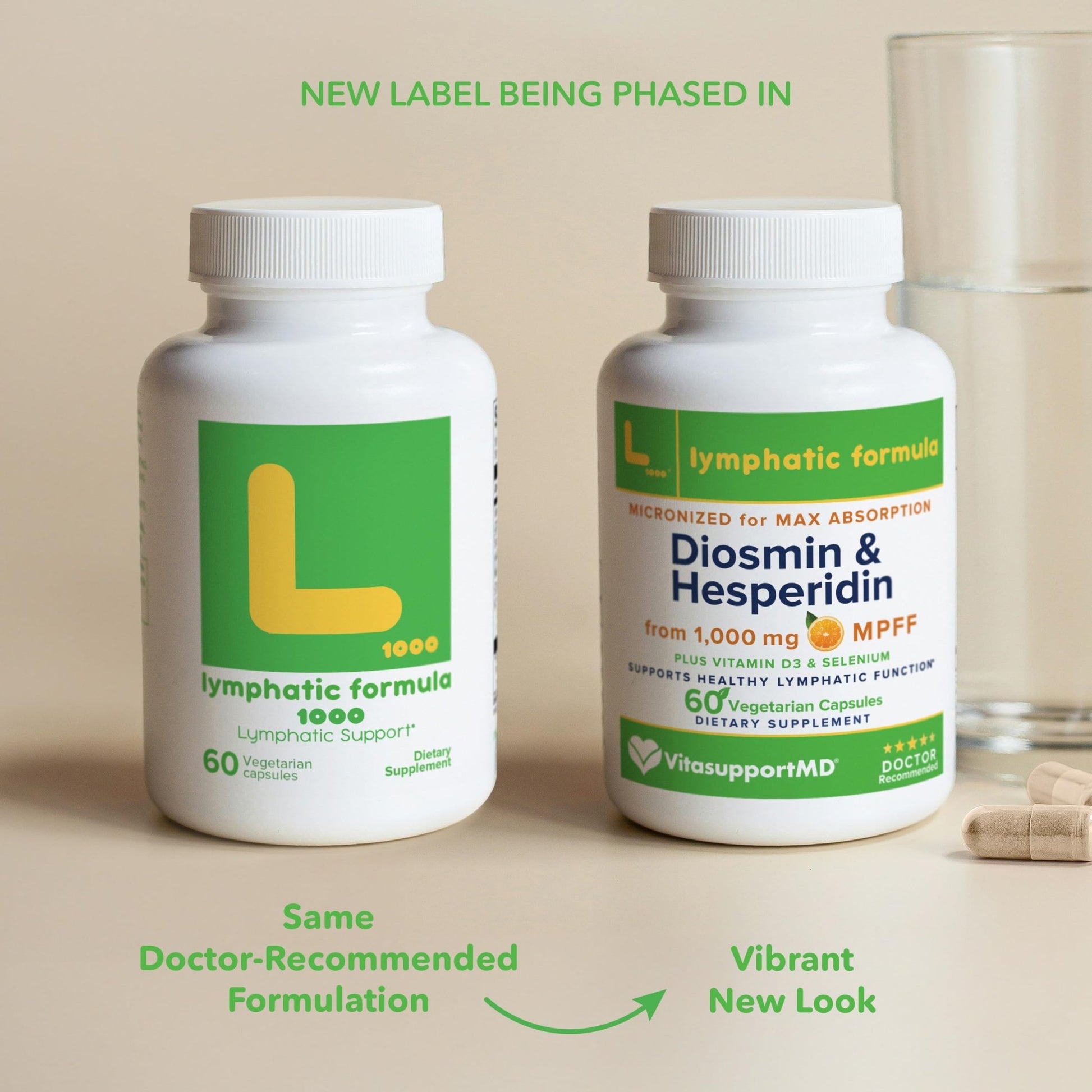 Lymphatic Formula, Diosmin Hesperidin 1000mg Lymphatic Drainage Supplement, Lymph System Support & Detox, Micronized MPFF Complex Blend with Vitamin D3 & Selenium for Immune Health, 60 Capsules - dailyvitalstore