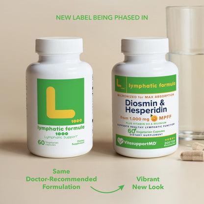 Lymphatic Formula, Diosmin Hesperidin 1000mg Lymphatic Drainage Supplement, Lymph System Support & Detox, Micronized MPFF Complex Blend with Vitamin D3 & Selenium for Immune Health, 60 Capsules - dailyvitalstore