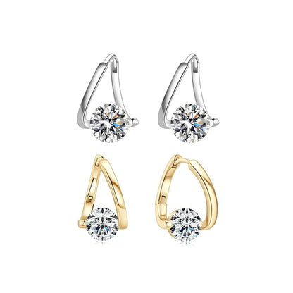 Lymphatic Germanium Earrings Lymphatic Drainage Earrings Atheniz Lymphatic Earrings Cubic Zirconia Earring Lymphatic Hoop Earrings for Women (gold+silver) - dailyvitalstore