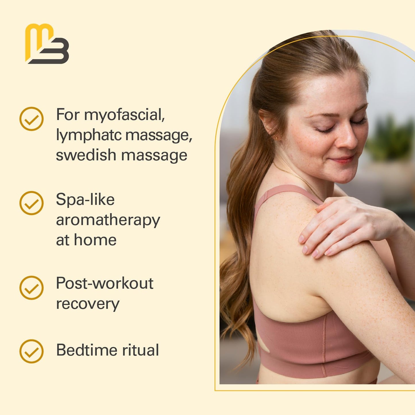 Lymphatic Massage Oil for Massage Therapy - Lymphatic Drainage Oil for Body Care Circulation & Detox Support with Ylang Ylang, Ginger, Lavender, Grapeseed, Vitamin E & Stem Cell (8 Fl Oz) by M3 - dailyvitalstore