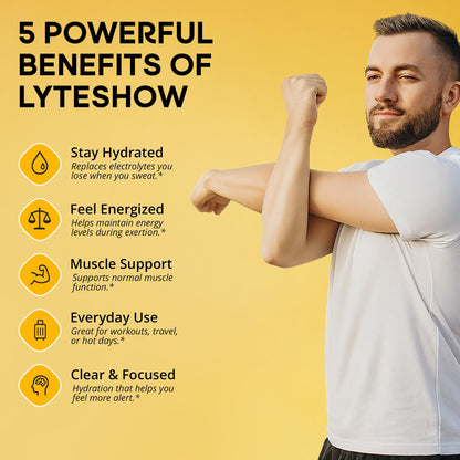 LyteShow - Electrolyte Drops for Rapid Rehydration + Digestion + Brain + Energy + Immunity - dailyvitalstore