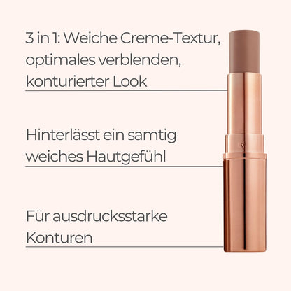 M. Asam MAGIC FINISH Cream Contour Stick medium-dark (0.28 Oz)- creamy contour stick for a defined face shape, creates optical shadows, bronzer stick with moisturizing hyaluronic acid, vegan - dailyvitalstore