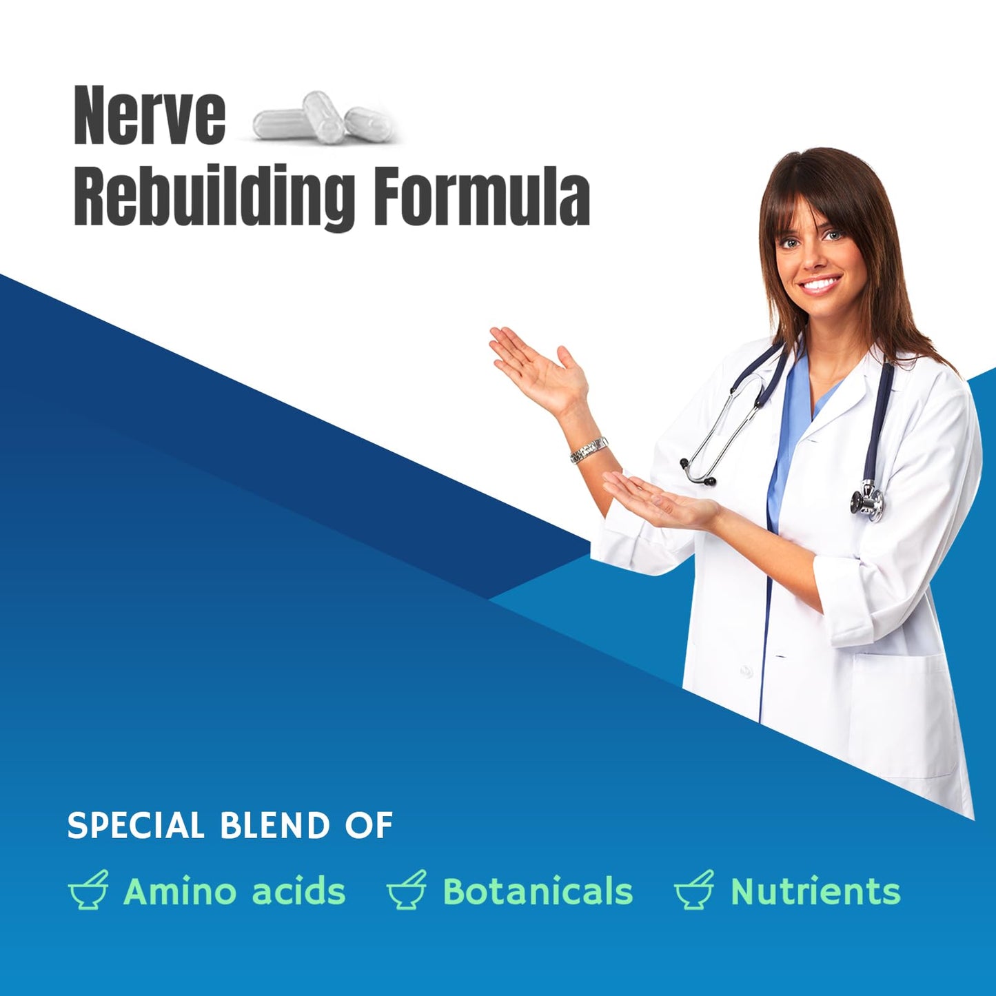 M PAIN MANAGEMENT TECHNOLOGIES Nerve Support Supplement - Nitric Oxide/L-Arginine - Feet Hand Legs Toe Maximum Strength Nerve Support Formula 120 Caps - dailyvitalstore