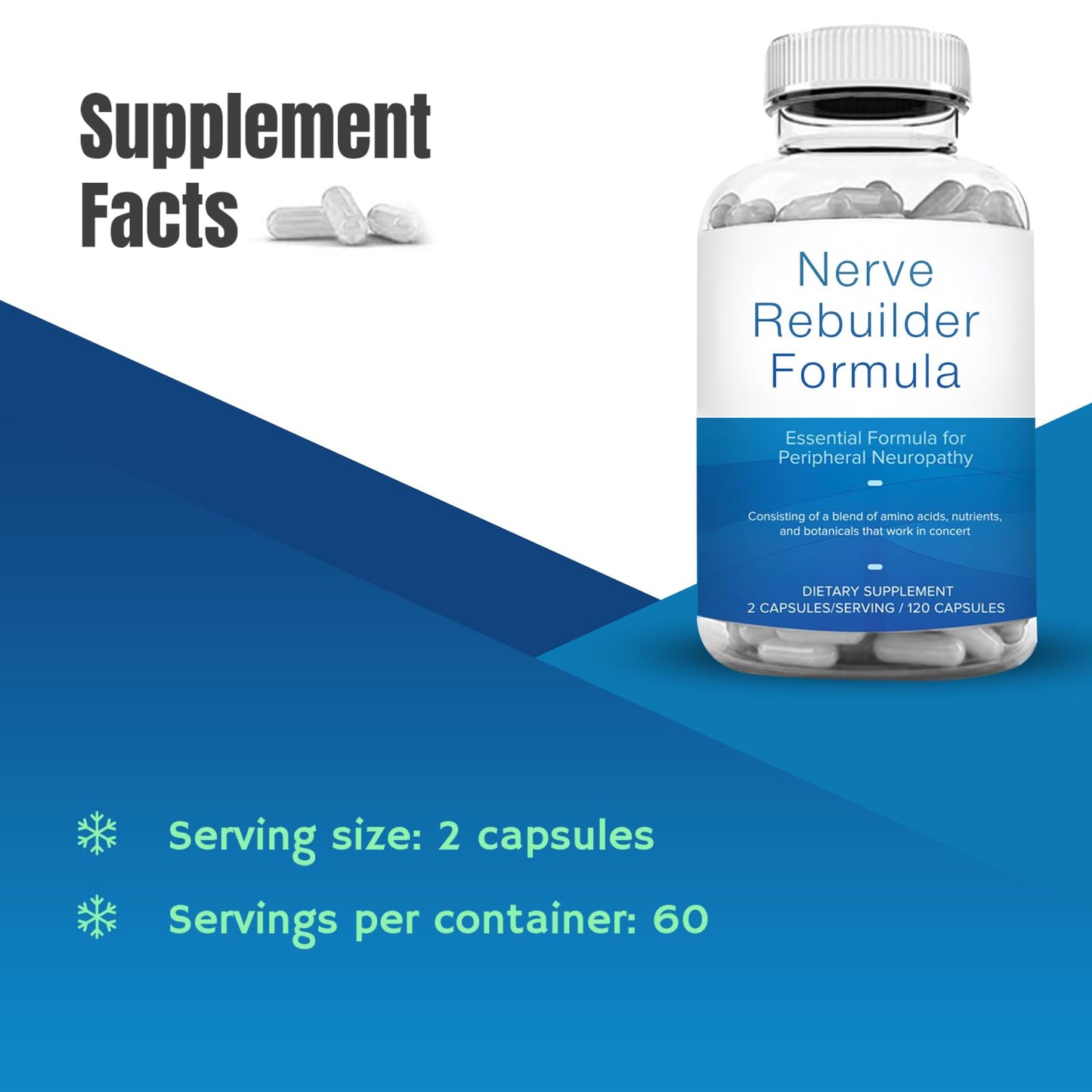 M PAIN MANAGEMENT TECHNOLOGIES Nerve Support Supplement - Nitric Oxide/L-Arginine - Feet Hand Legs Toe Maximum Strength Nerve Support Formula 120 Caps - dailyvitalstore