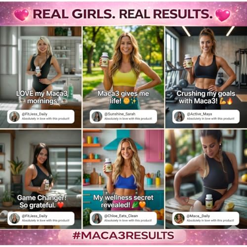 Maca 3 Capsules – Black, Red & Yellow Maca Root Blend – Feminine Balance & Natural Body Support – Herbal Formula - dailyvitalstore