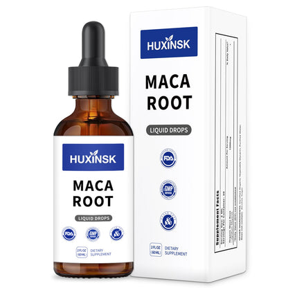 Maca Root Liquid Drops Extract | Peruvian Black & Red Blend | Natural Energy & Hormone Balance | Alcohol-Free, 60ml Vegan Tincture - dailyvitalstore