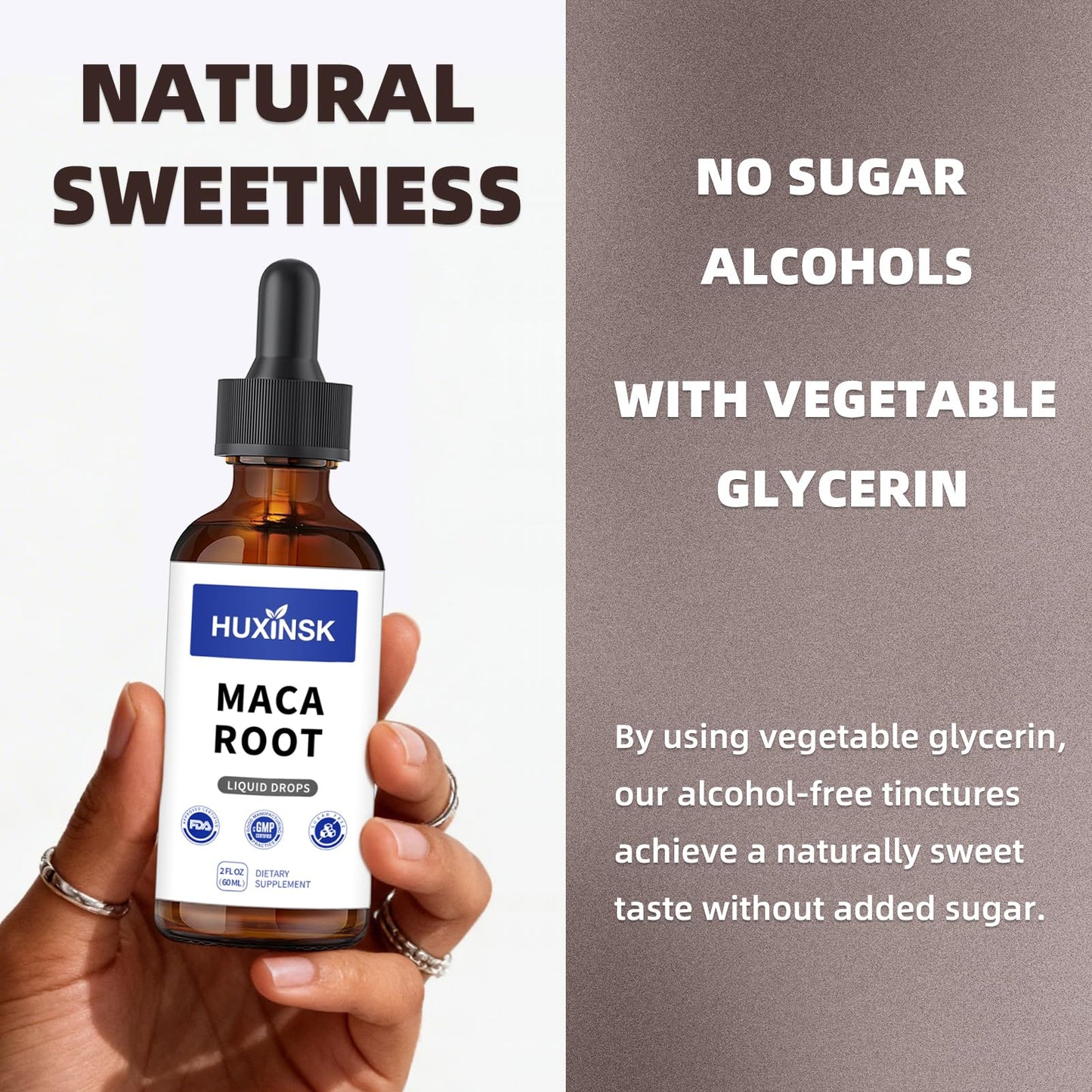 Maca Root Liquid Drops Extract | Peruvian Black & Red Blend | Natural Energy & Hormone Balance | Alcohol-Free, 60ml Vegan Tincture - dailyvitalstore