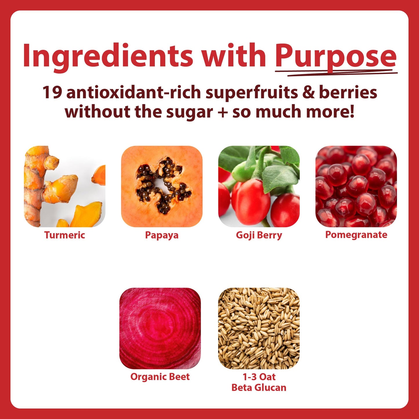 MacroLife Naturals Miracle Reds Superfood Powder 19 Blended Fruit & Berry Polyphenols Enzymes Probiotics & Antioxidants Supplement - Raw Non-GMO & Vegan Whole Food Vitamins - 12 Packet Servings - dailyvitalstore