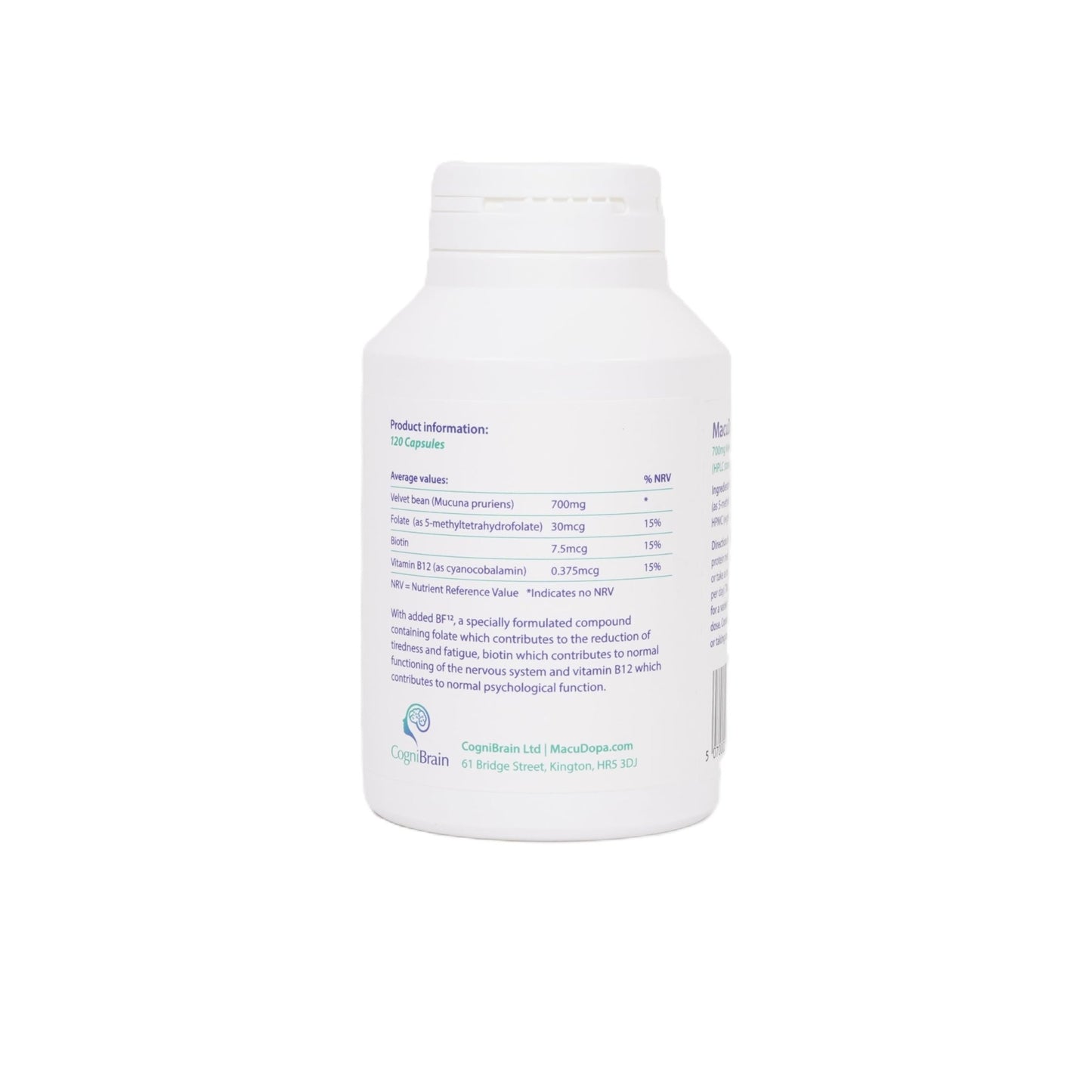 Macudopa Day Capsules 700mg Proprietary Blend, 63% HPLC standardised Levodopa. 120 Veggie Capsules - dailyvitalstore