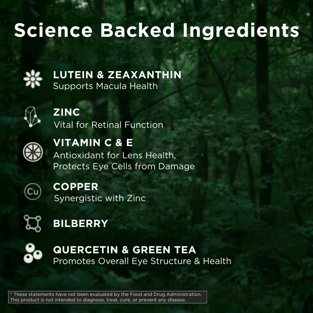 Macutene Protect Eye Vitamins for Macular Support Areds 2 with Lutein and Zeaxanthin Supplements (25mg/5mg) – Doctor Formulated Bilberry Supplement for Eyes, Lab Tested, Vegan (60 Capsules) - dailyvitalstore
