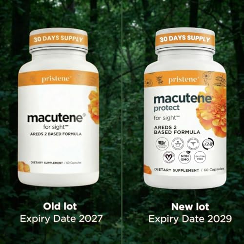 Macutene Protect Eye Vitamins for Macular Support Areds 2 with Lutein and Zeaxanthin Supplements (25mg/5mg) – Doctor Formulated Bilberry Supplement for Eyes, Lab Tested, Vegan (60 Capsules) - dailyvitalstore