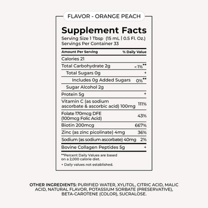 MAËLYS Collagen + BIOTIN Supercharged Liquid Collagen - Drinkable Hydrolyzed Type I & III Collagen Supplement with Biotin, Vitamin C, Zinc & Folic Acid - dailyvitalstore