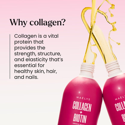 MAËLYS Collagen + BIOTIN Supercharged Liquid Collagen - Drinkable Hydrolyzed Type I & III Collagen Supplement with Biotin, Vitamin C, Zinc & Folic Acid - dailyvitalstore