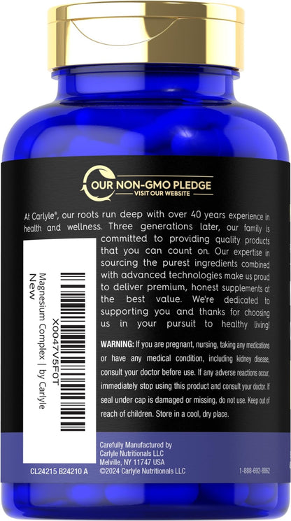 Magfusion-10 Magnesium Complex Supplement 745mg | 120 Capsules | 10 in 1 Blend | Vegetarian, Non-GMO, Gluten Free - dailyvitalstore