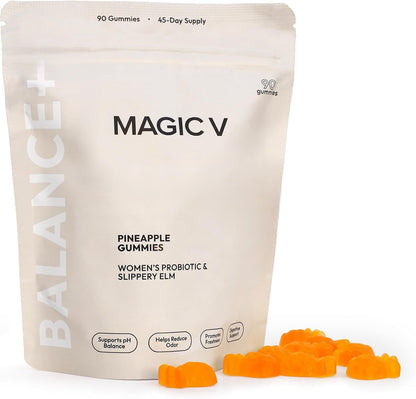 Magic V Care – Premium Feminine Balance Gummies – Women’s Wellness & pH Support – Vaginal Health, Immunity & Hormonal Balance – Vegan, Gluten-Free – Tropical Pineapple – 90 Gummies – 45 Servings - dailyvitalstore