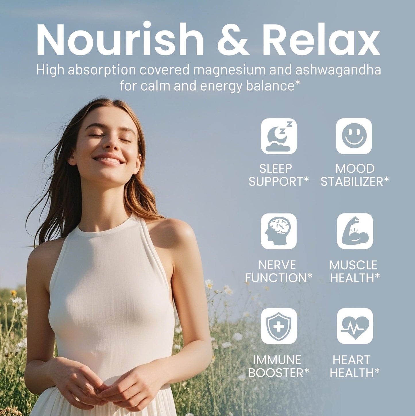Magnesium Ashwagandha Complex | High-Absorption Multi Magnesium Supports Stress Relief, Sleep, Muscle & Heart Health | Vegan, Non-GMO, Gluten-Free, Made in USA, 90 Capsules((45-Day Supply) - dailyvitalstore