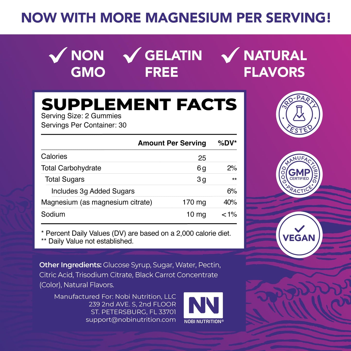Magnesium Citrate Gummies | Extra Strength for Calm, Relaxation & Digestion | High Absorption Magnesium Gummies for Adults | Vegan, Non-GMO - dailyvitalstore