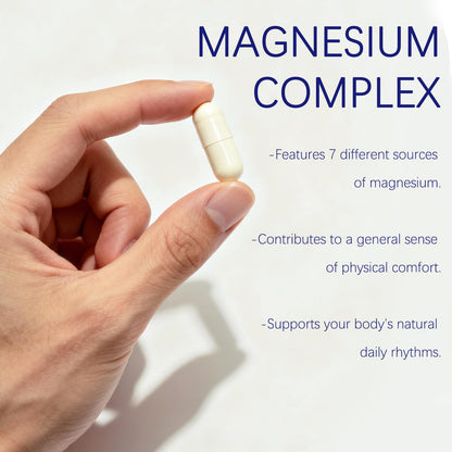 Magnesium Complex 1000mg - 7-in-1 Supplement with Glycinate, Citrate & Malate - Supports Muscle Relaxation, Sleep, Heart Health - High Absorption Capsules, 90 Count (1) - dailyvitalstore