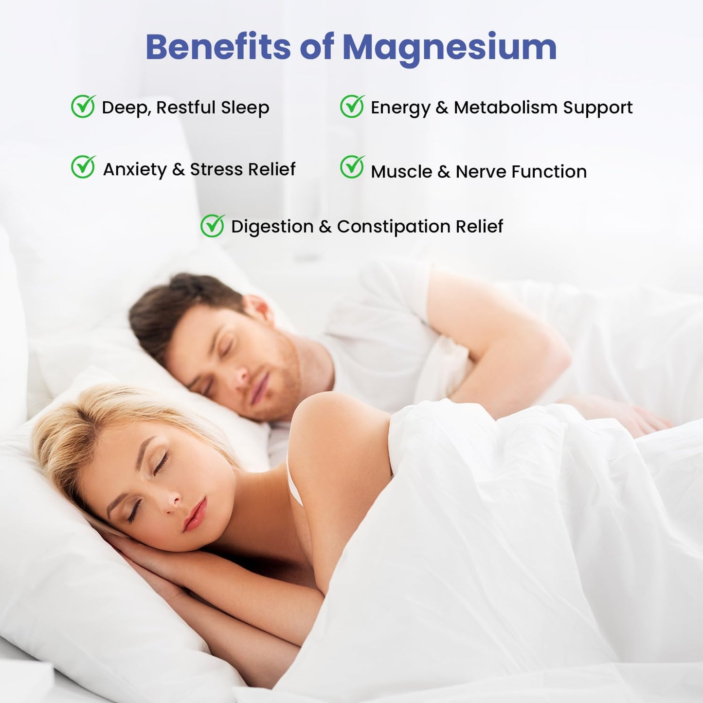 Magnesium Complex for Sleep, Relaxation, Digestion & Calm – Magnesium Glycinate, Citrate, Bisglycinate, Carbonate, Malate, Orotate, Taurate, + Humic/Fulvic for High Absorption - 90 ct. - dailyvitalstore