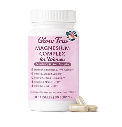 Magnesium Complex for Women – Spectrum 5-Form Magnesium Complex (500 mg), High Absorption Glycinate, Citrate, Oxide & Malate – Vegan, Non-GMO Supports Sleep, Energy, Hormone & Bone – 60 Capsules - dailyvitalstore