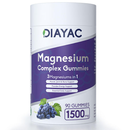 Magnesium Complex Gummies, Individually Packaged Magnesium Supplement, Magnesium Chelate, Bisglycinate, Malate, Citrate, Taurate Chewable for Women & Men,Sleep&Muscle&Nerve Health, Vegan 90 Counts - dailyvitalstore