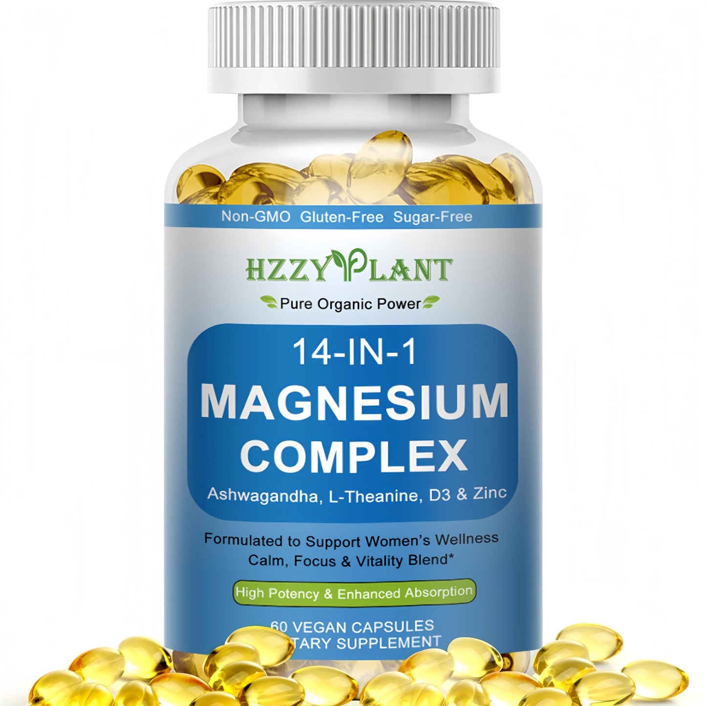 Magnesium Complex Softgels, High Absorption Magnesium Supplement with Glycinate, Citrate, Malate, Taurate, 14-in-1 Magnesium Complex for Women & Men for Muscle, Heart, Sleep Support, 2 Month Supply - dailyvitalstore