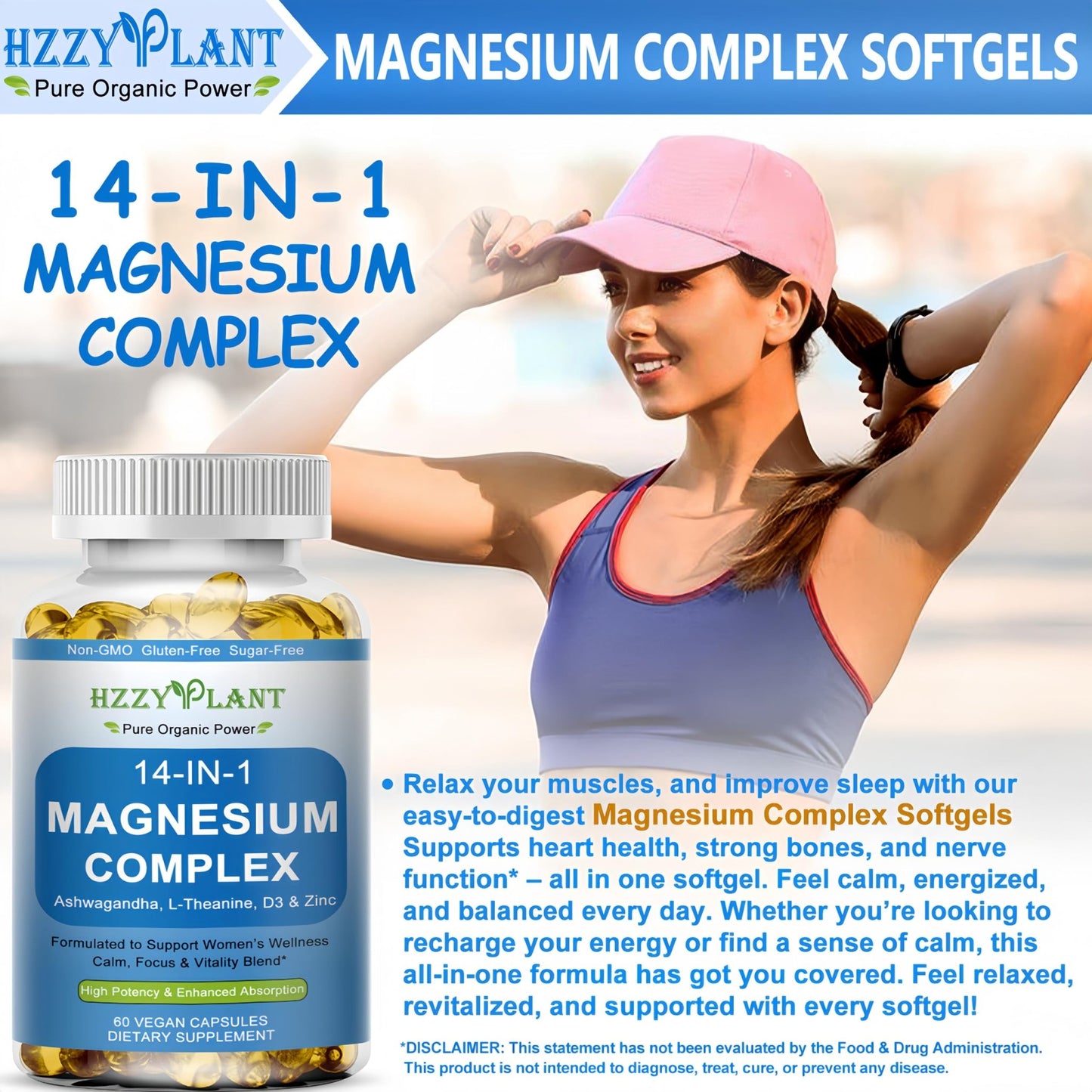 Magnesium Complex Softgels, High Absorption Magnesium Supplement with Glycinate, Citrate, Malate, Taurate, 14-in-1 Magnesium Complex for Women & Men for Muscle, Heart, Sleep Support, 2 Month Supply - dailyvitalstore