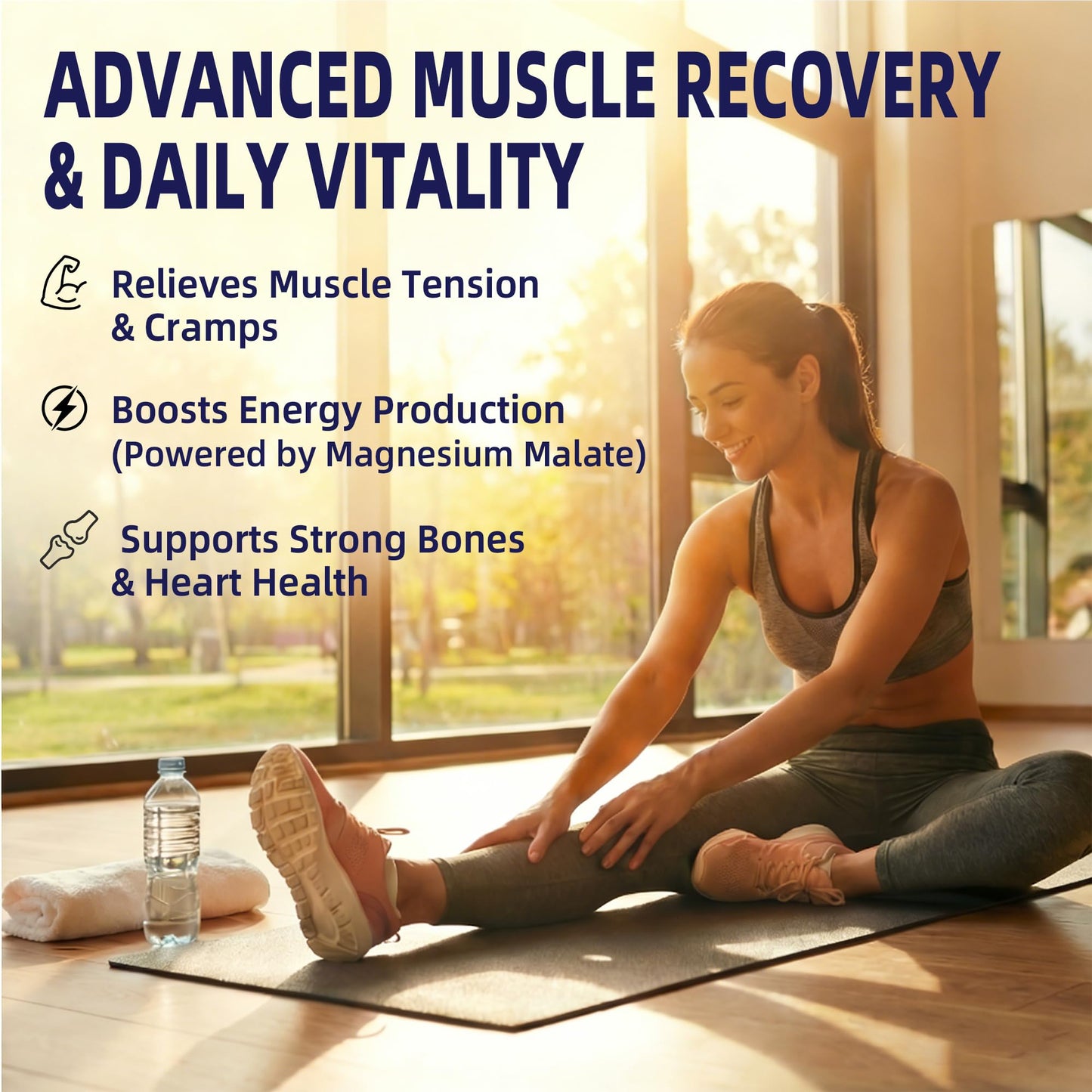 Magnesium Complex Supplement with 10 Forms of Elemental Magnesium, 1200 mg per Serving, Magnesium Glycinate, Citrate, Malate & Taurate, High Absorption Vegan Capsules, Non-GMO - dailyvitalstore