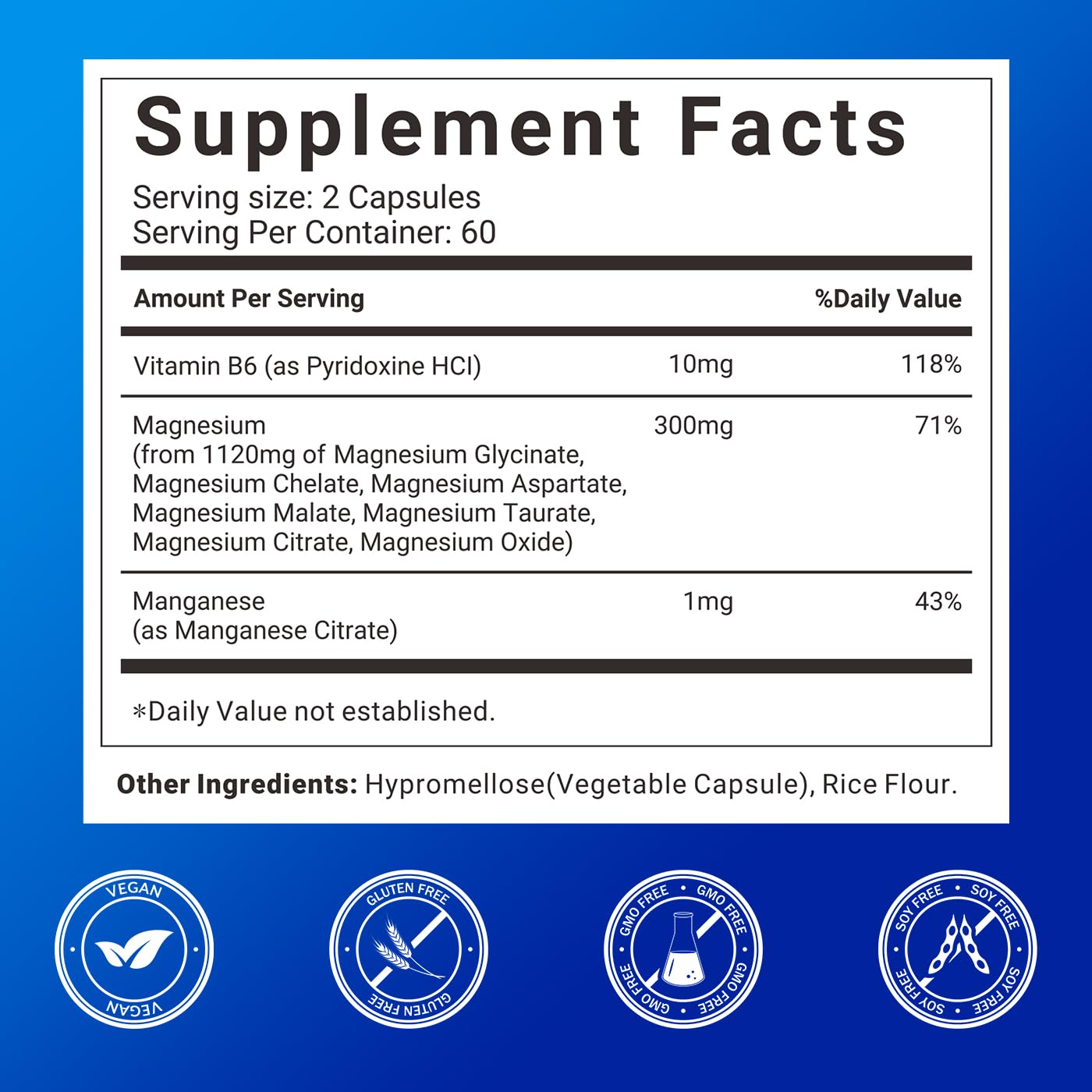 Magnesium Complex Supplement with 7 Forms of Magnesium Glycinate, Malate, Citrate & More, High Absorption for Bones, Muscle, Recovery, Energy, Vegan Non-GMO 120 Capsules - dailyvitalstore