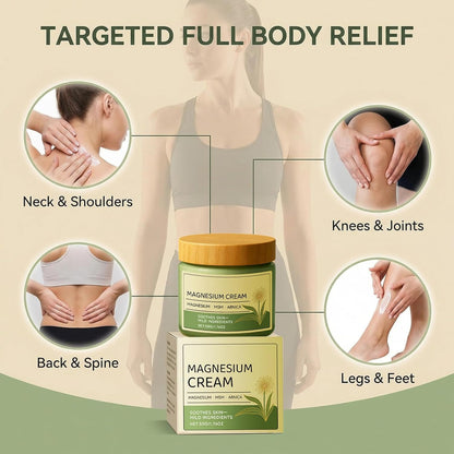 Magnesium Cream with MSM & Arnica,Nerve Relief Mild Ingredients for Skin Soothing,Fast-Absorbing Non-Greasy Massage Cream for Daily Comfort - dailyvitalstore