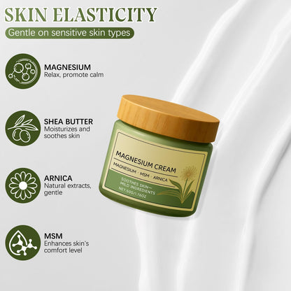 Magnesium Cream with MSM & Arnica,Nerve Relief Mild Ingredients for Skin Soothing,Fast-Absorbing Non-Greasy Massage Cream for Daily Comfort - dailyvitalstore