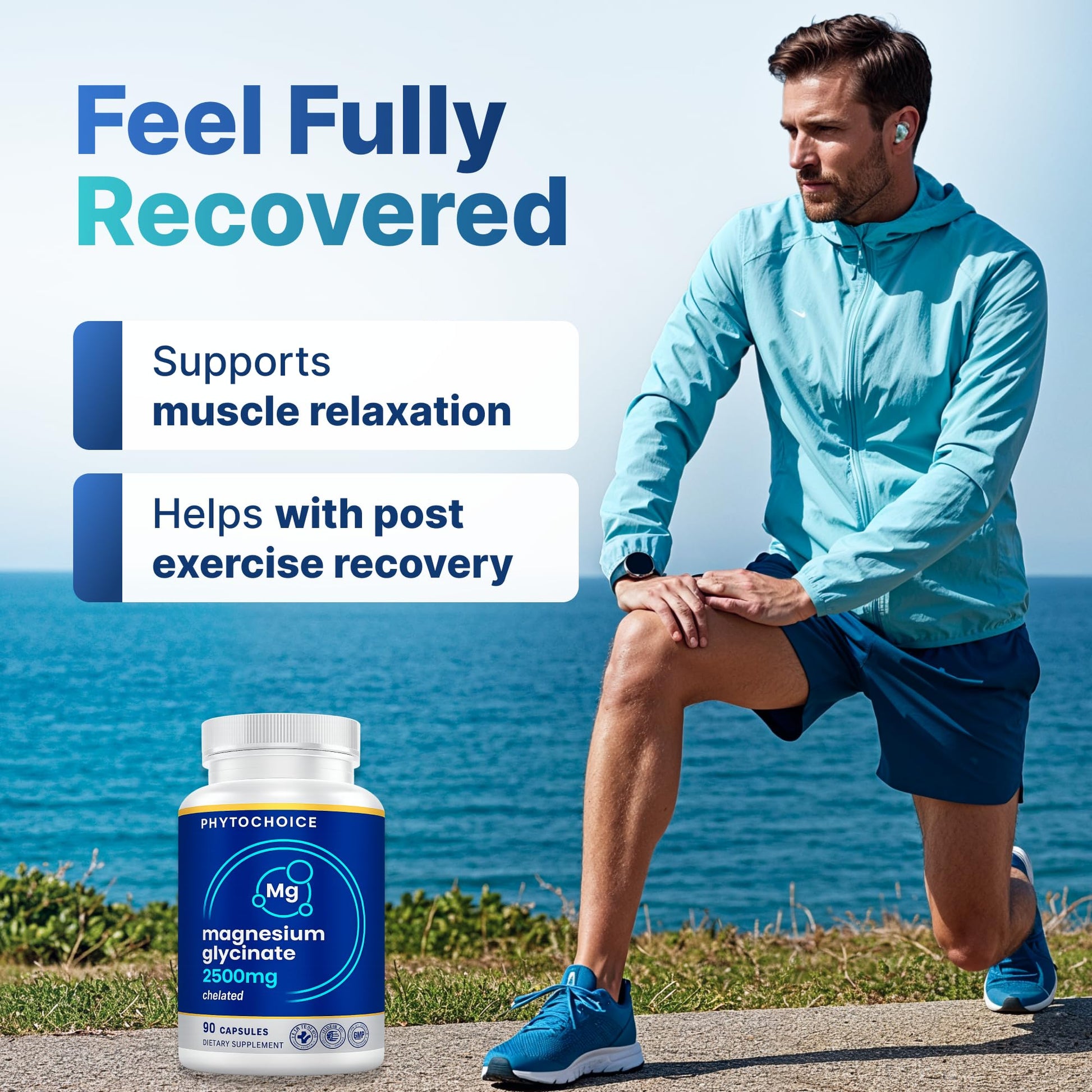 Magnesium for Sleep & Recovery – High Potency 2500mg Magnesium Glycinate for Men & Women, Chelated for High Absorption, Supports Deep Rest, Nerve & Muscle Recovery, Made in USA, 1 Month Supply - dailyvitalstore