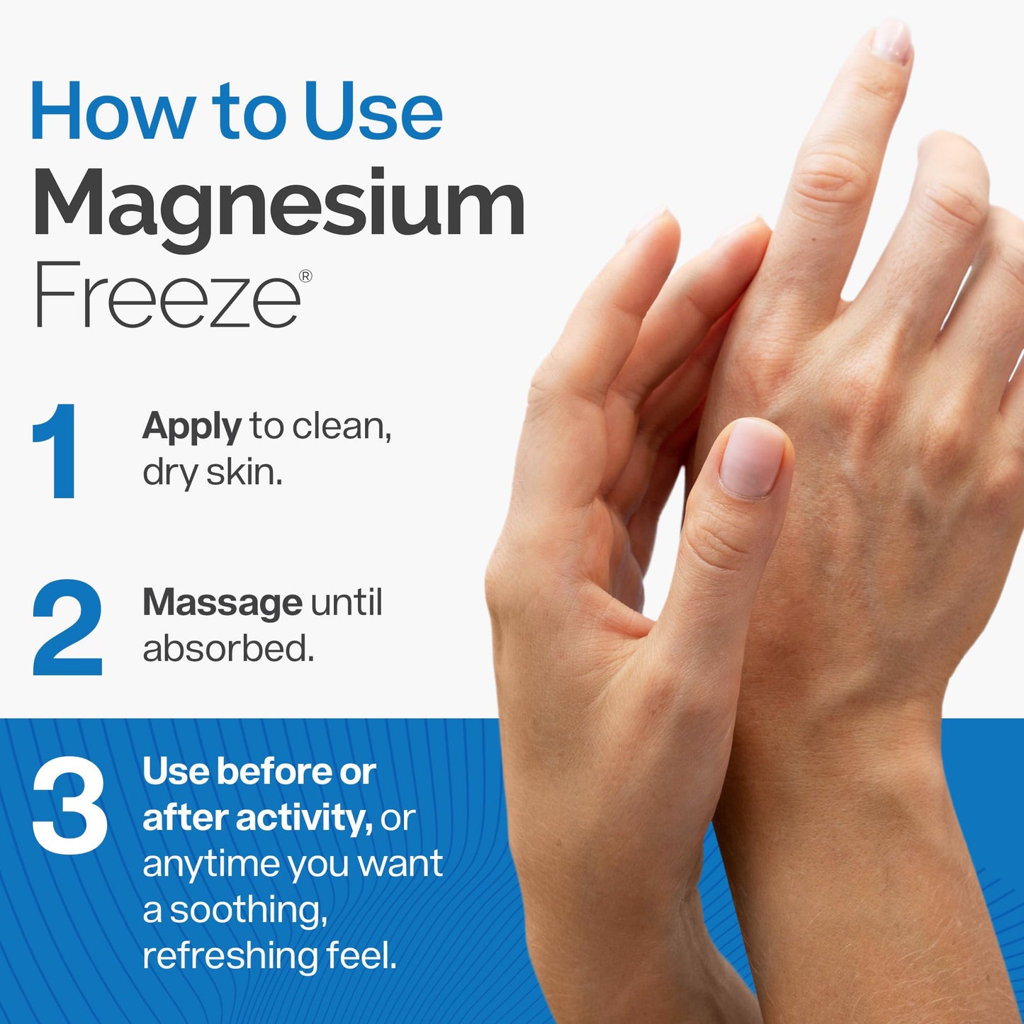 Magnesium Freeze - Topical Magnesium Cream with Niacinamide for Joints, Low Back, Sciatic Nerve, Knee, Hip, & Foot - Fast Acting Cooling Formula - Lightweight, Non-Greasy - 4oz - dailyvitalstore