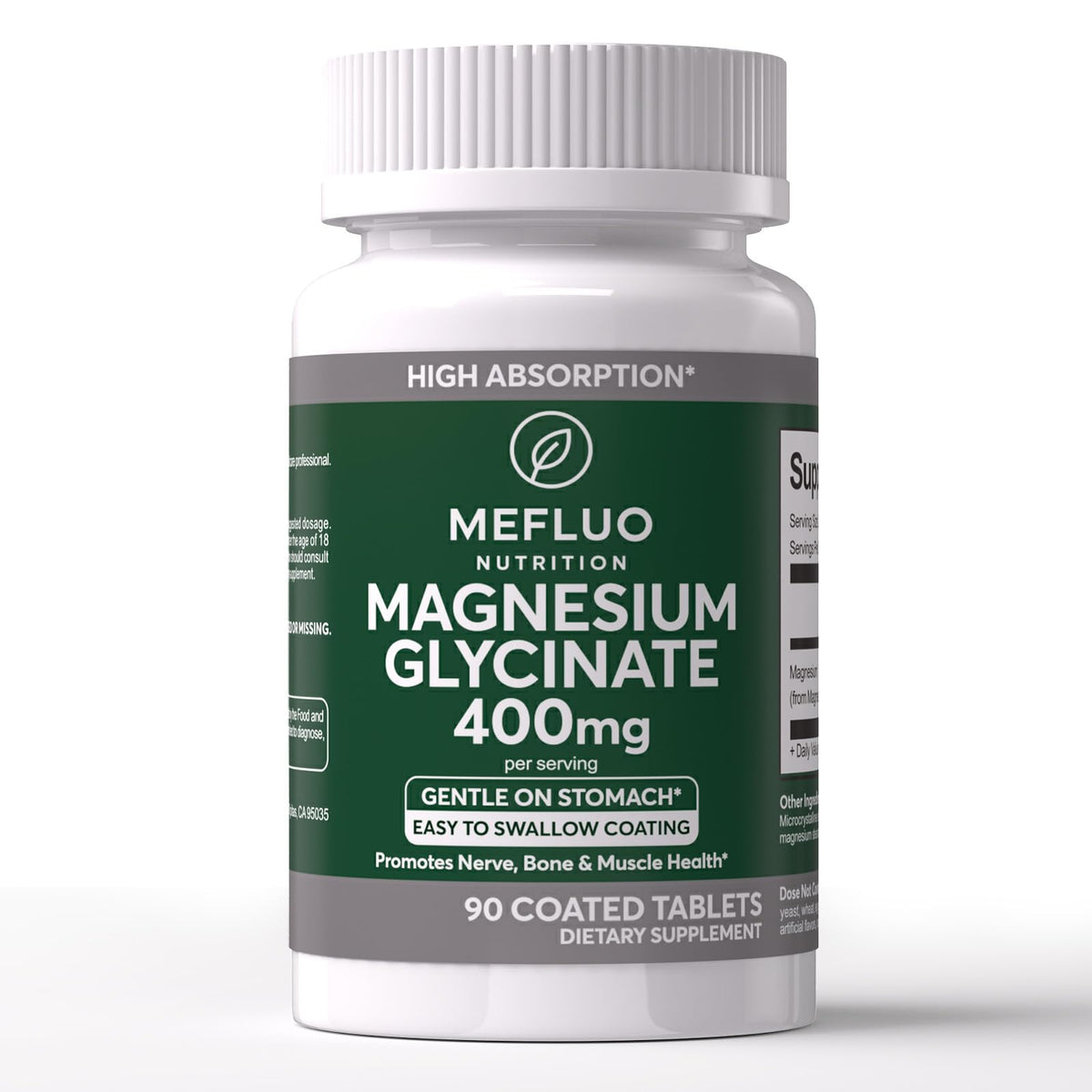 Magnesium Glycinate 400mg – High Absorption Magnesium Supplement for Muscle, Nerve & Sleep Support – Gentle on Stomach, Non-GMO, Vegan Capsules, 90 Count - dailyvitalstore