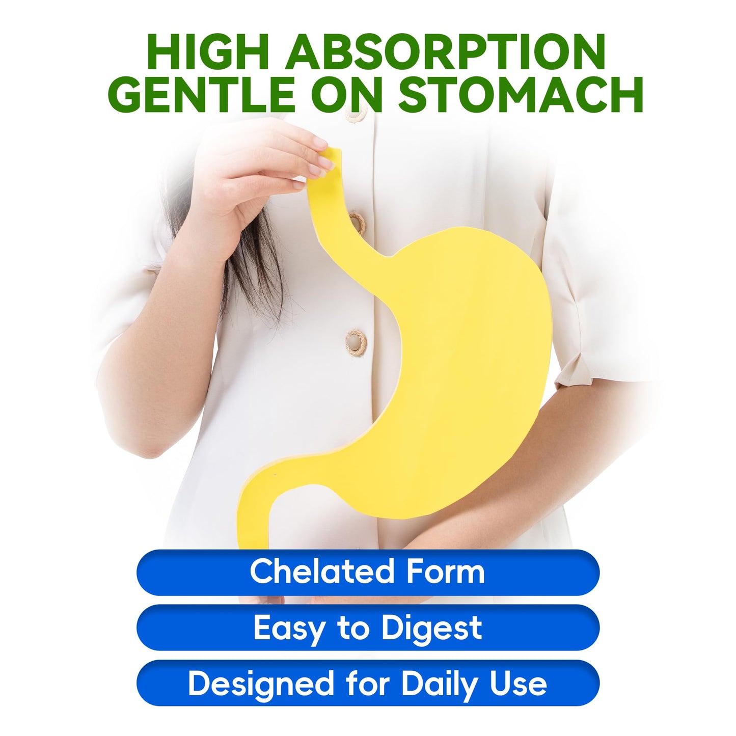 Magnesium Glycinate 400mg per Capsule – 240 Capsules – High Absorption Magnesium Supplement for Relaxation, Calmness & Muscle Support – Gentle on Stomach - dailyvitalstore