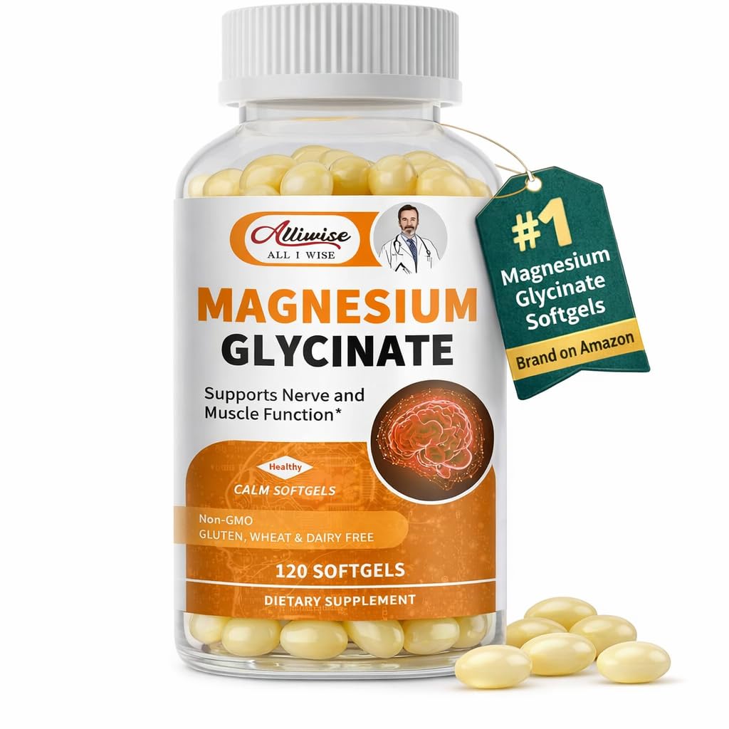 Magnesium Glycinate 400mg Softgels with Vitamin D3 & B6,Small Easy to Swallow Gel Caps,High Absorption, Gentle on Stomach,Supports Sleep, Muscle & Calm,Bone Health,120 Softgels - dailyvitalstore