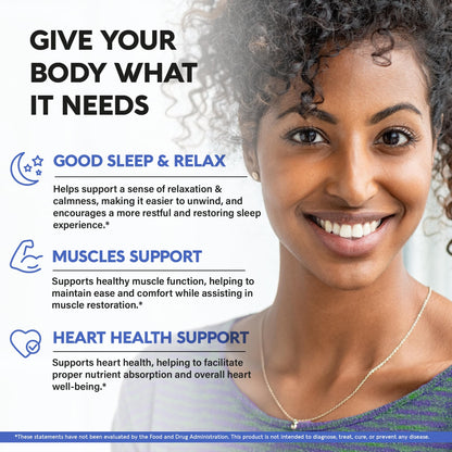 Magnesium Glycinate 500 mg - Chelated Supplement - High Absorption Form of Magnesium - Support for Sleep, Muscle & Heart Health - dailyvitalstore