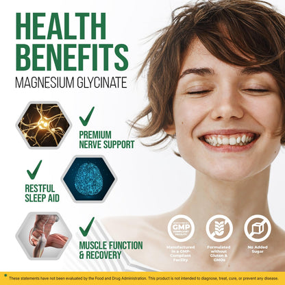 Magnesium Glycinate 500mg Liquid Drops – Sugar-Free Magnesium Supplement, Vegan Formula, 60 mL Flavor Pineapple - dailyvitalstore