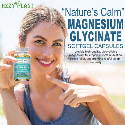 Magnesium Glycinate 500mg Softgels, High Absorption Magnesium Supplement Softgel Capsules for Muscle, Heart, Sleep & Bone Support, Stress Relief, Nerve Health & Metabolism, Non-GMO, 2 Month Supply - dailyvitalstore