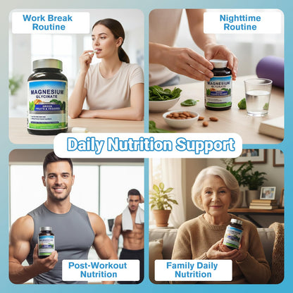 Magnesium Glycinate 500mg with Vitamin D3 – High Absorption Magnesium Supplement with Veggies Design – Supports Bone & Muscle Function and Energy – Non-GMO, Gluten-Free – 120 Veg Capsules - dailyvitalstore