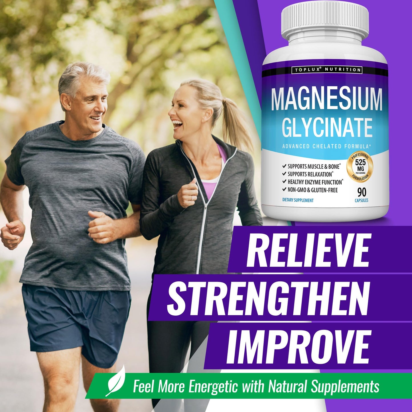 Magnesium Glycinate 525mg - High Absorption Chelated Magnesium Supplement Made with Pure Magnesium Glycinate - Supports Muscles, Sleep, Cramps, Recovery Bisglycinate Complex Vegan Non-GMO 90 Capsules - dailyvitalstore