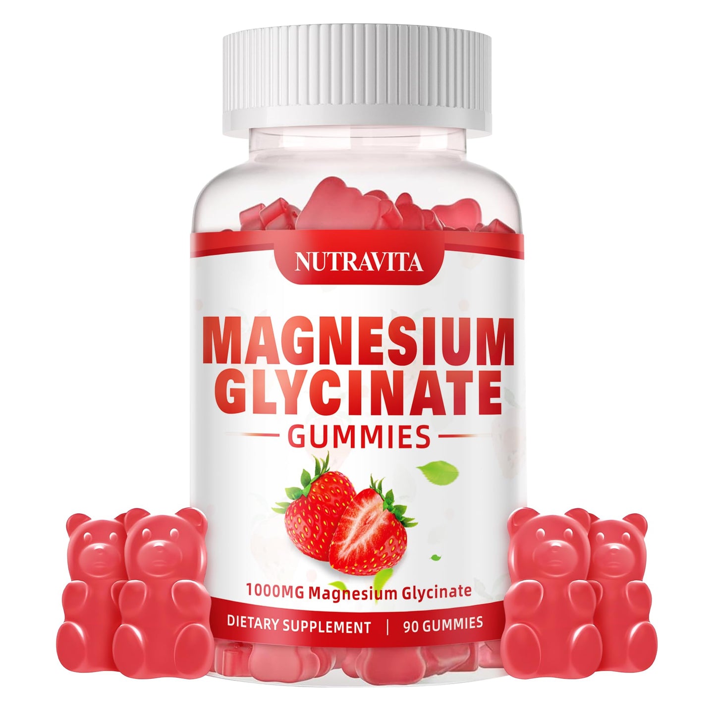 Magnesium Glycinate Gummies 1000mg with Magnesium L-Threonate,Chelated Magnesium Potassium Complex Supplement with VitD, B6, CoQ10, Calcium,Supports for Memory - dailyvitalstore