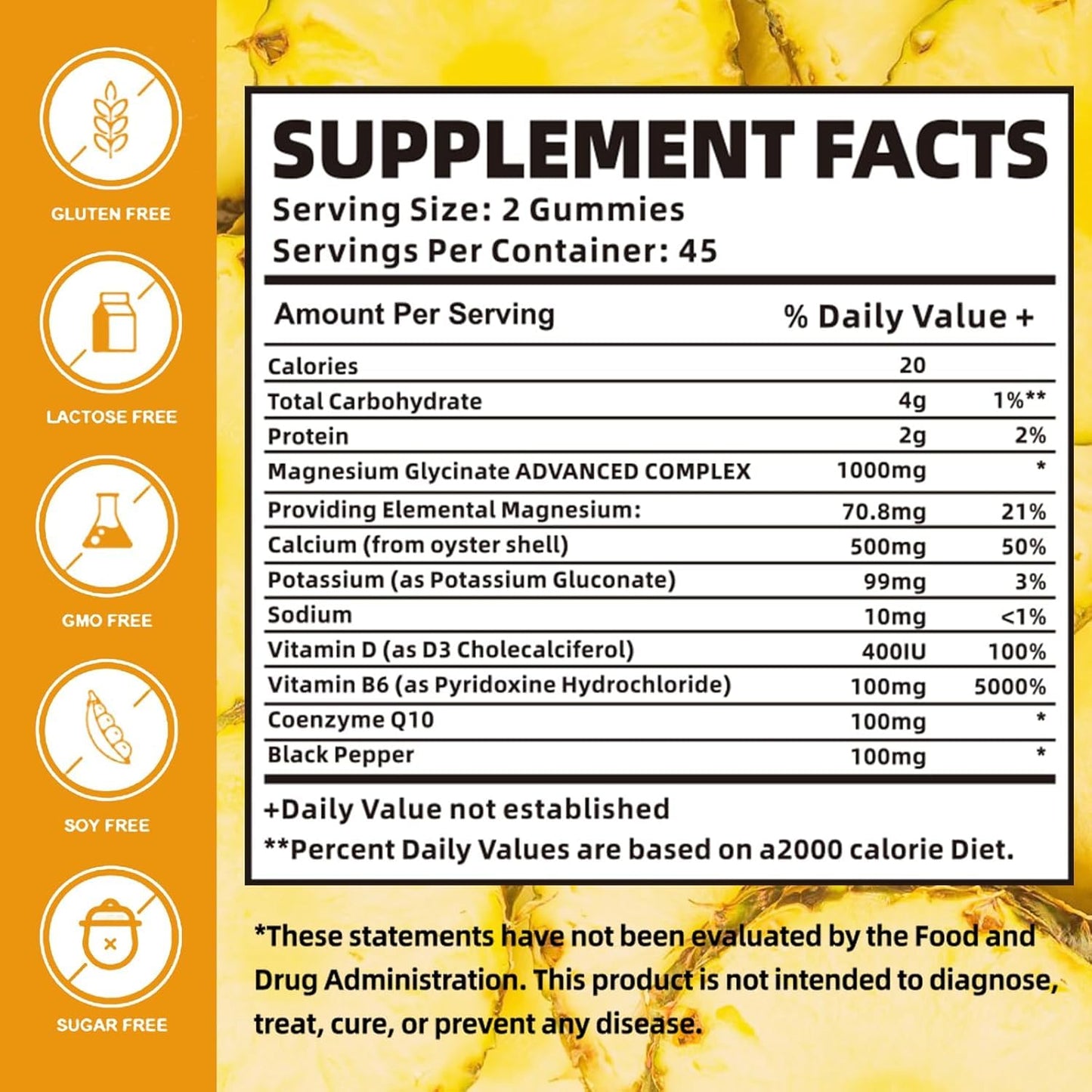 Magnesium Glycinate Gummies 1000mg with Magnesium L-Threonate,Chelated Magnesium Potassium Complex Supplement with VitD, B6, CoQ10, Calcium,Supports for Memory, Calm, - dailyvitalstore